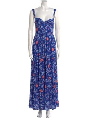 Agua Bendita Floral Print Long Dress